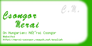 csongor merai business card